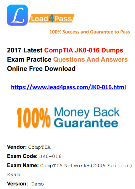 JK0-016 dumps